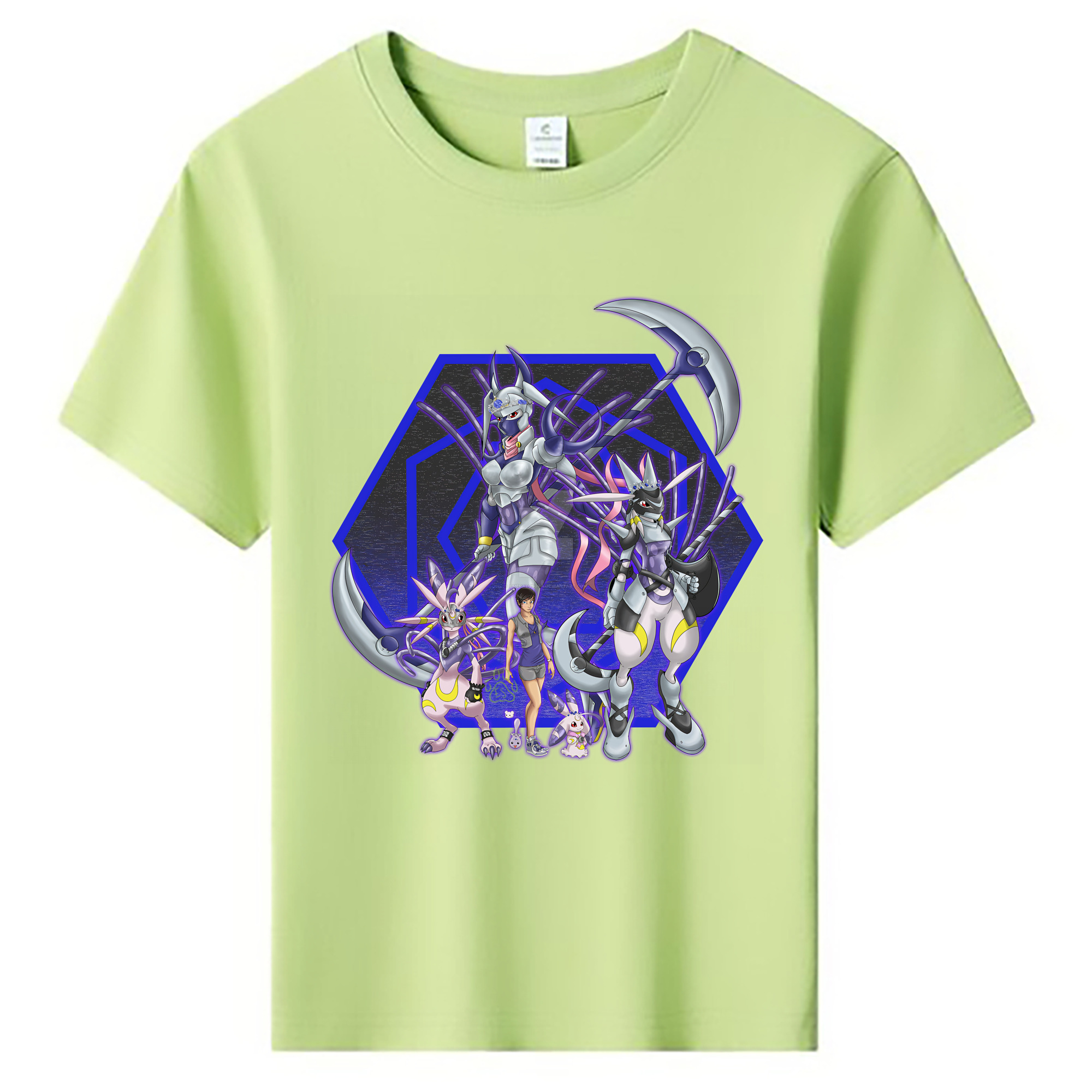 （画像用） Digimon デジタルモンスター/デジモン 綿100％キッズTシャツ（フロントプリント）